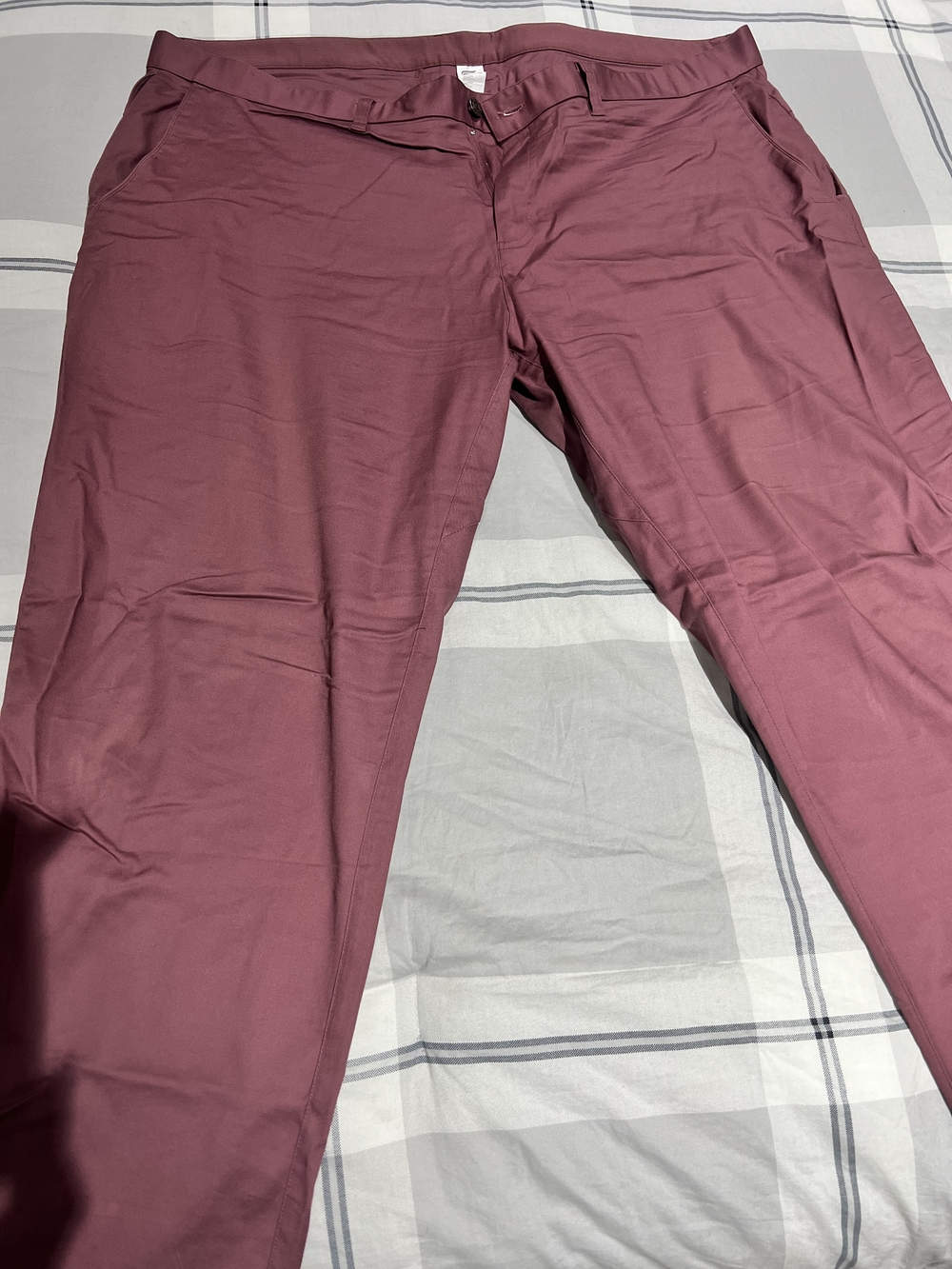 Fabletics Men's Burgundy And Tan Chinos